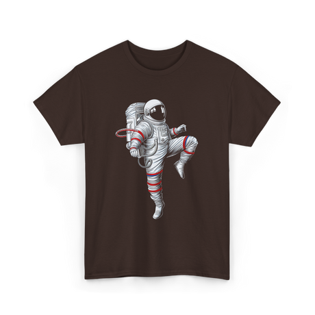 Astronaut Martial Arts Karate T-Shirt - Dark Chocolate