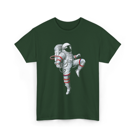 Astronaut Martial Arts Karate T-Shirt - Forest Green