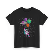 Astronaut Planet Balloons Kids T-Shirt - Black