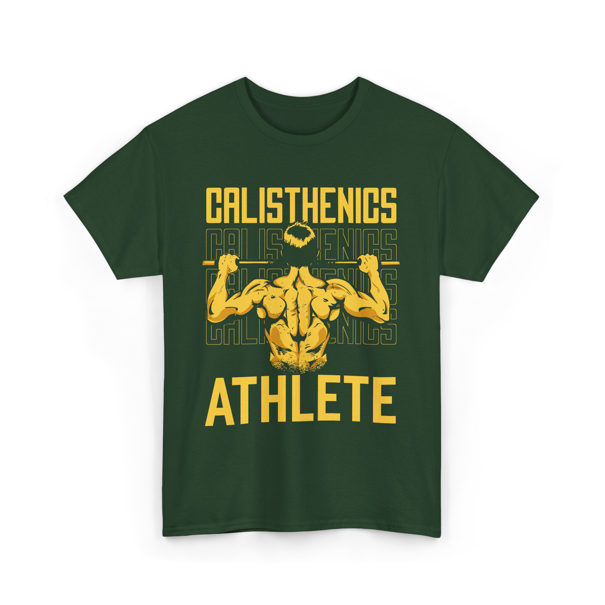 Athlete Workout Fitness Calisthenics T-Shirt - Forest Green