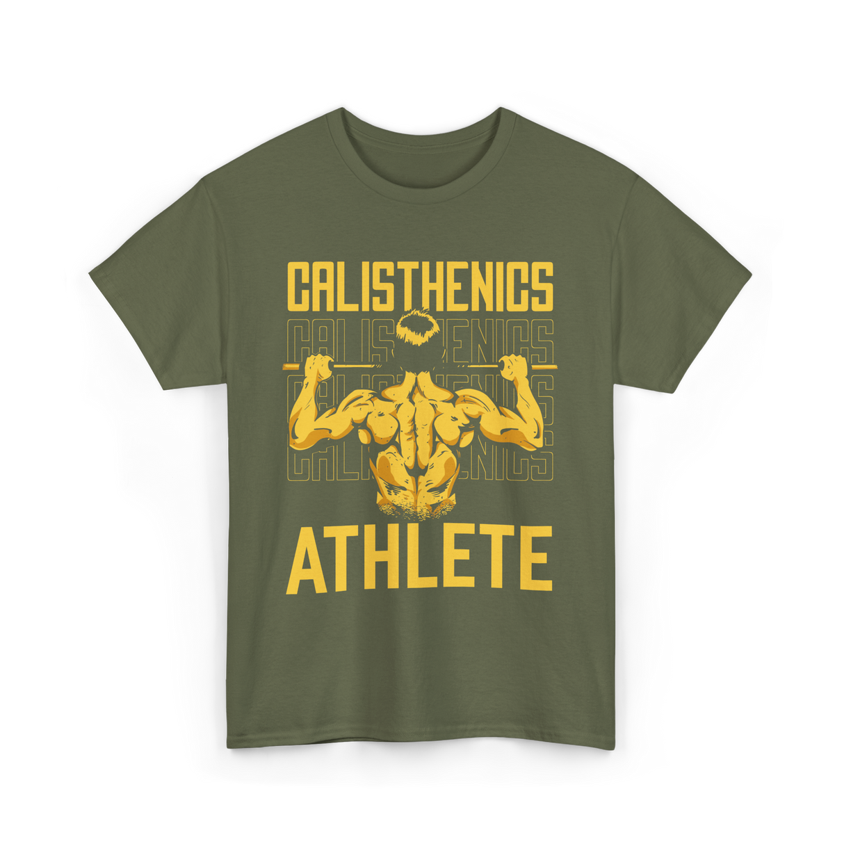 Athlete Workout Fitness Calisthenics T-Shirt - Military Green