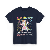 Aunticorn Only More Awesome Unicorn T-Shirt - Navy