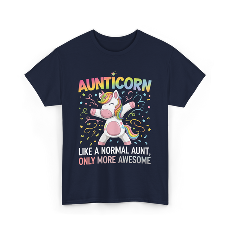 Aunticorn Only More Awesome Unicorn T-Shirt - Navy