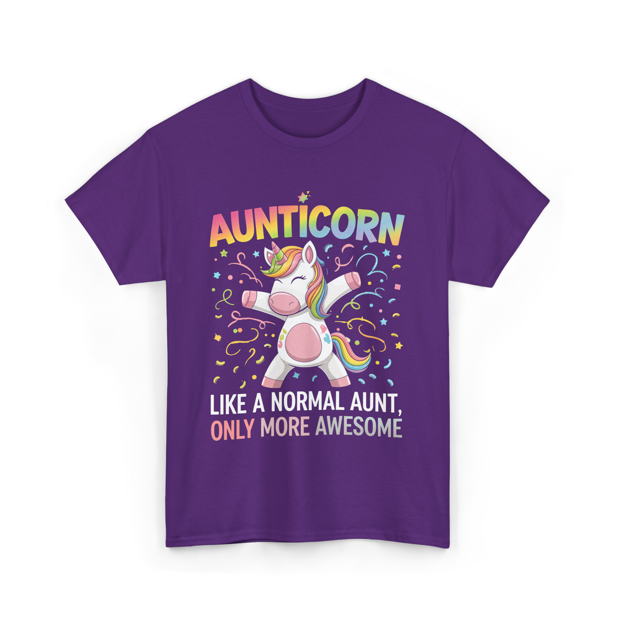 Aunticorn Only More Awesome Unicorn T-Shirt - Purple