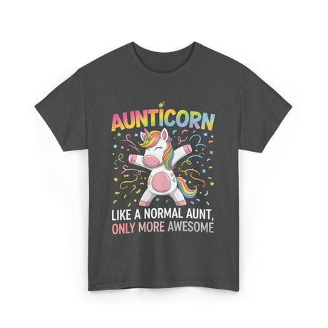 Aunticorn Only More Awesome Unicorn T-Shirt - Dark Heather