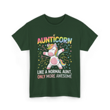 Aunticorn Only More Awesome Unicorn T-Shirt - Forest Green