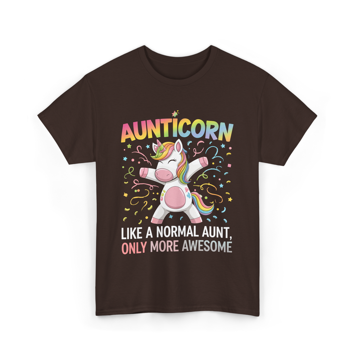 Aunticorn Only More Awesome Unicorn T-Shirt - Dark Chocolate