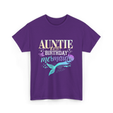 Auntie of the Birthday Mermaid T-Shirt - Purple