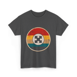 Autism Awareness Retro Puzzle Design T-Shirt - Dark Heather