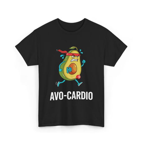 Avo-Cardio Avocado Fitness T-Shirt - Black