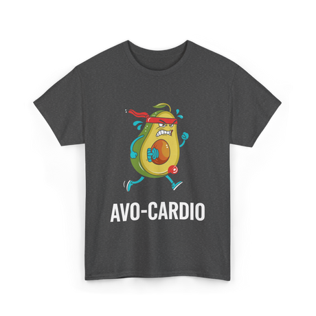 Avo-Cardio Avocado Fitness T-Shirt - Dark Heather