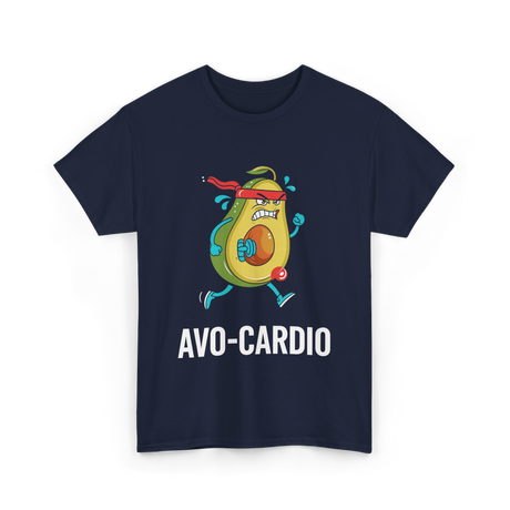 Avo-Cardio Avocado Fitness T-Shirt - Navy