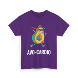 Avo-Cardio Avocado Fitness T-Shirt - Purple