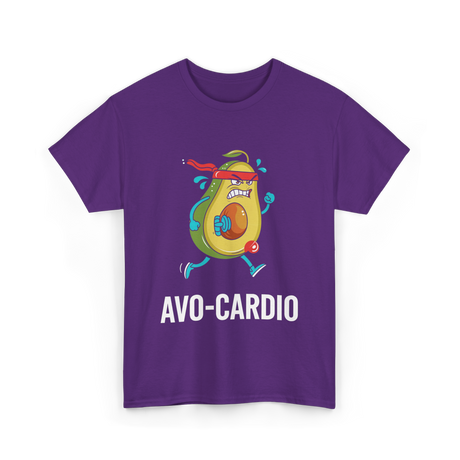 Avo-Cardio Avocado Fitness T-Shirt - Purple