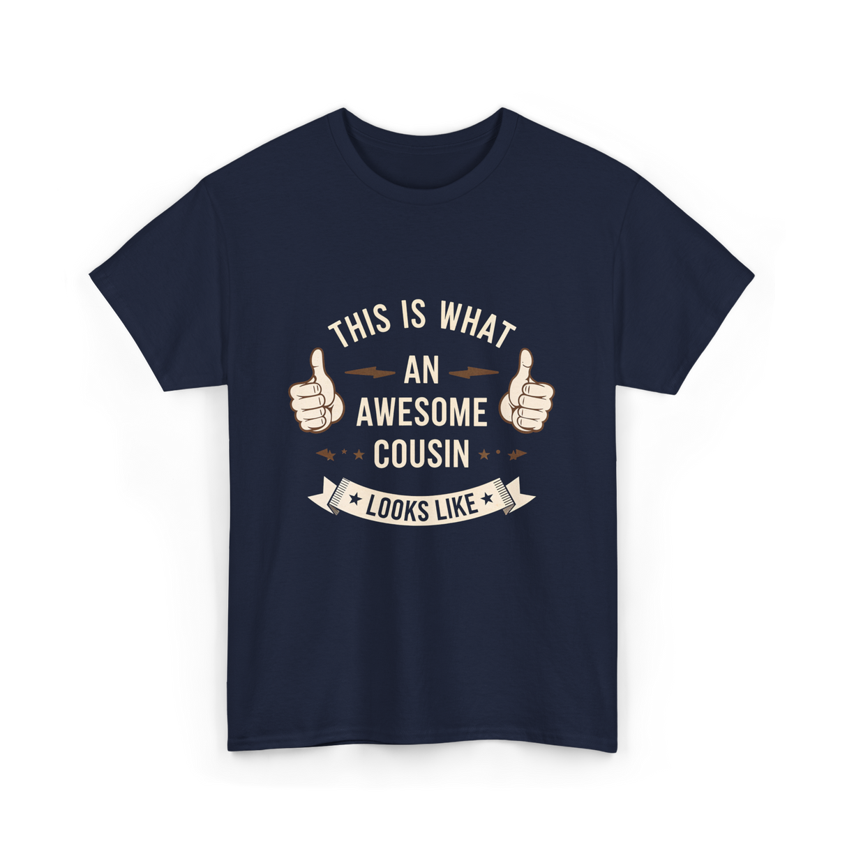 Awesome Cousin Looks Like Cousin T-Shirt - Navy