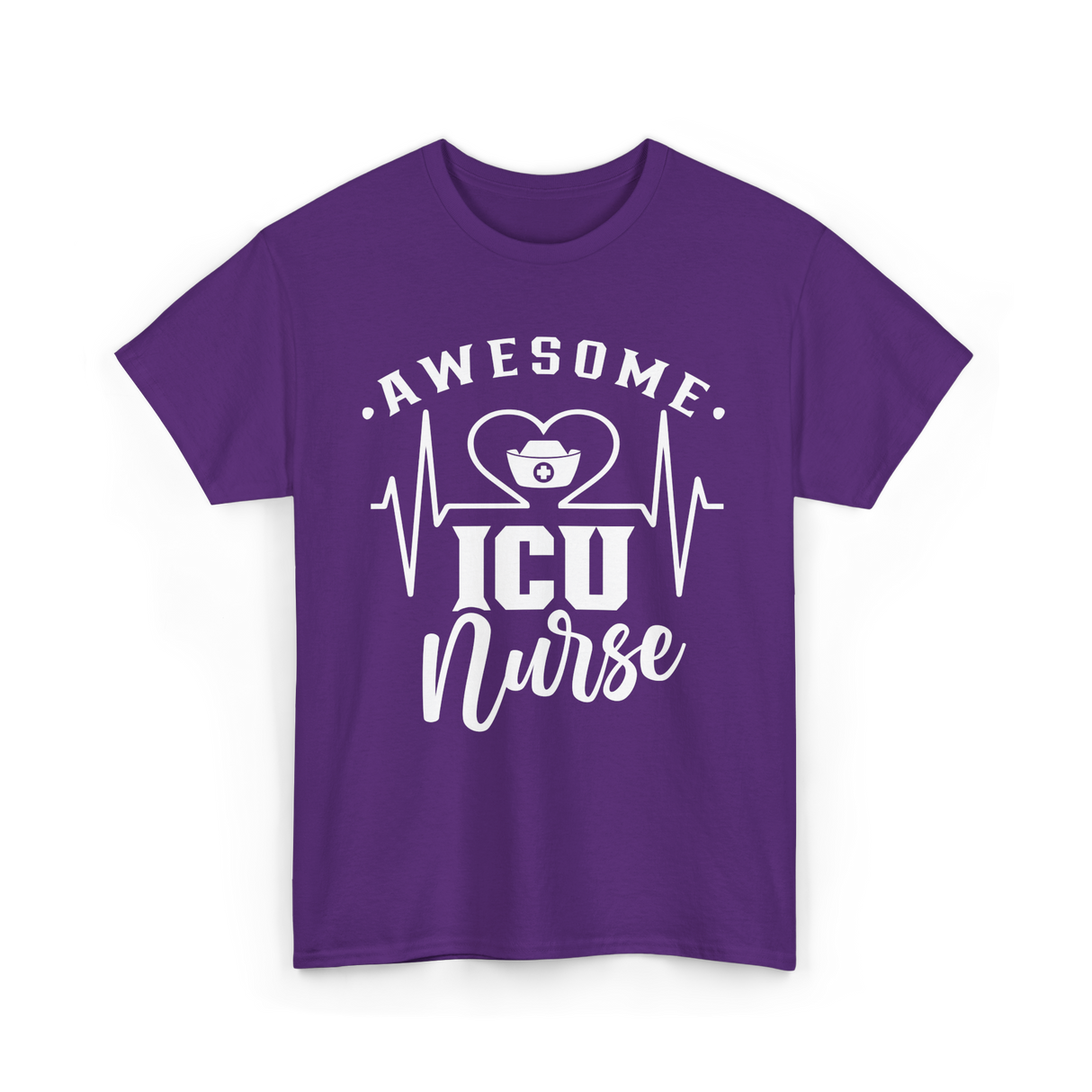 Awesome ICU Nurse Nursing T-Shirt - Purple