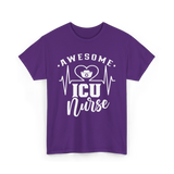 Awesome ICU Nurse Nursing T-Shirt - Purple