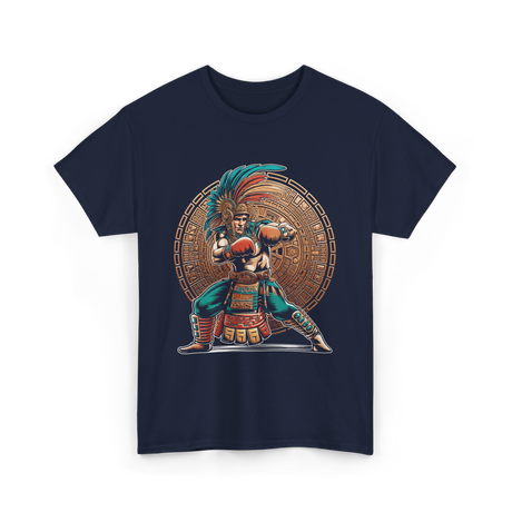 Aztec Boxer Boxing Champion T-Shirt - Navy
