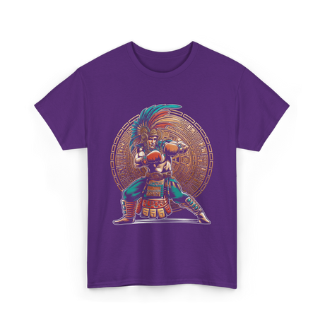 Aztec Boxer Boxing Champion T-Shirt - Purple