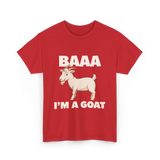 Baaa I'm A Goat T-Shirt - Red