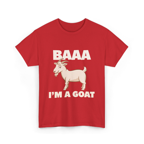 Baaa I'm A Goat T-Shirt - Red