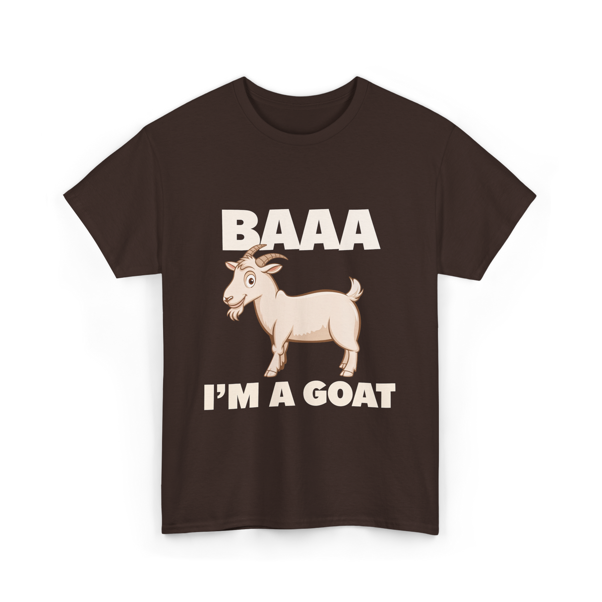 Baaa I'm A Goat T-Shirt - Dark Chocolate