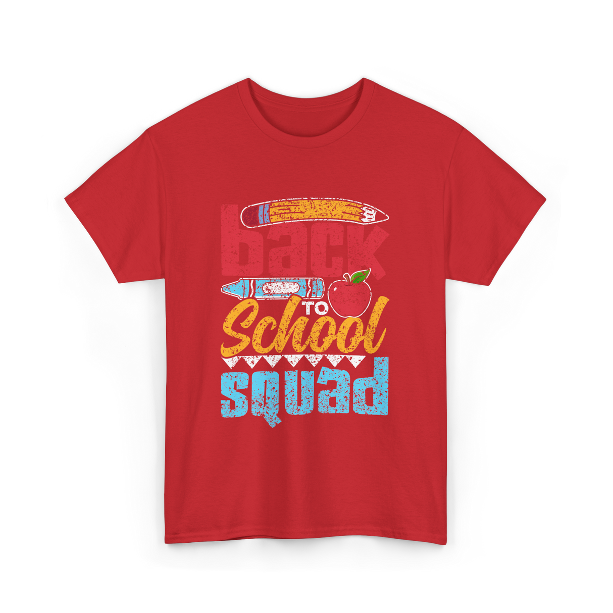 Back to School Squad Kids School T-Shirt - Red