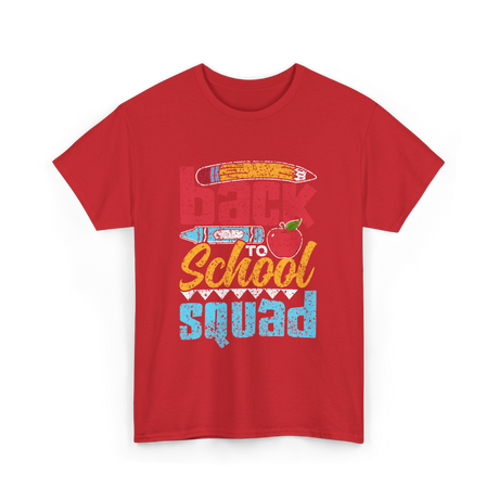 Back to School Squad Kids School T-Shirt - Red