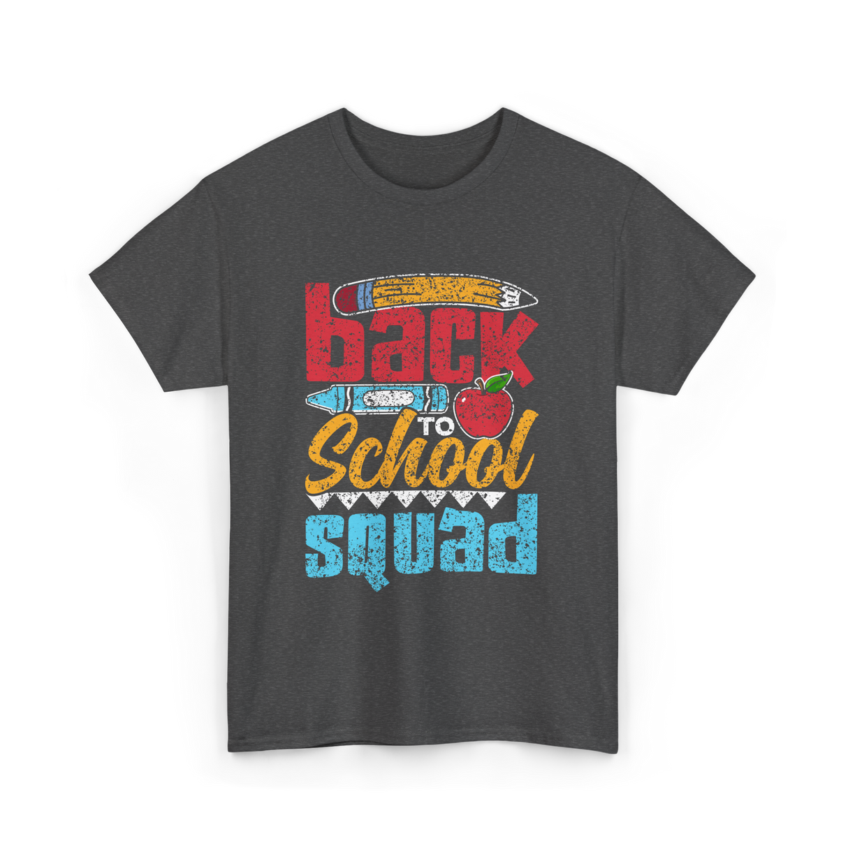 Back to School Squad Kids School T-Shirt - Dark Heather