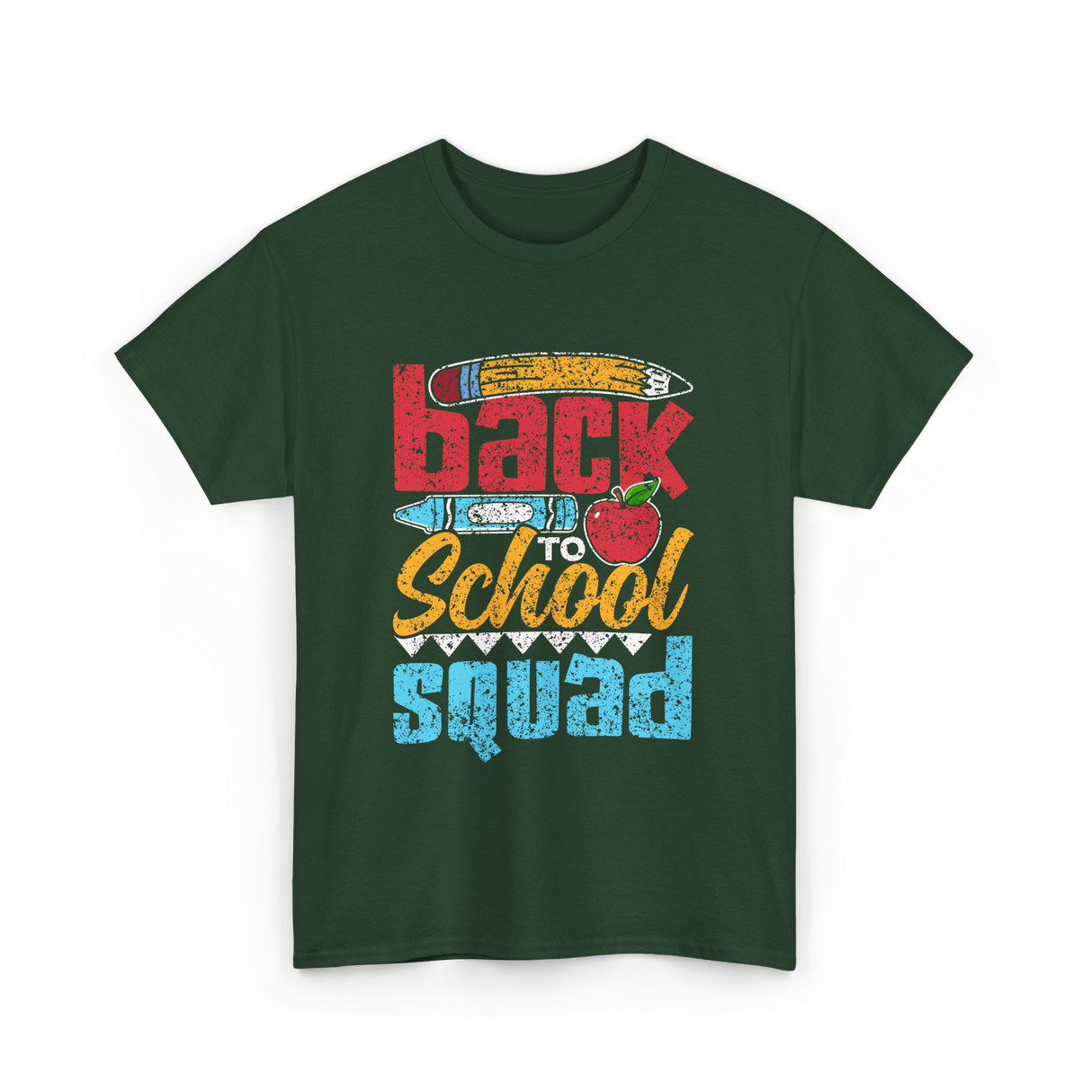 Back to School Squad Kids School T-Shirt - Forest Green