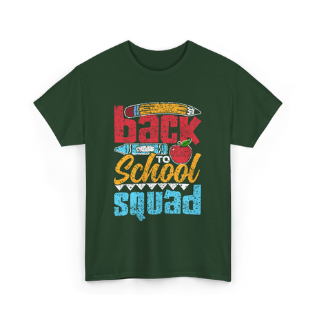 Back to School Squad Kids School T-Shirt - Forest Green