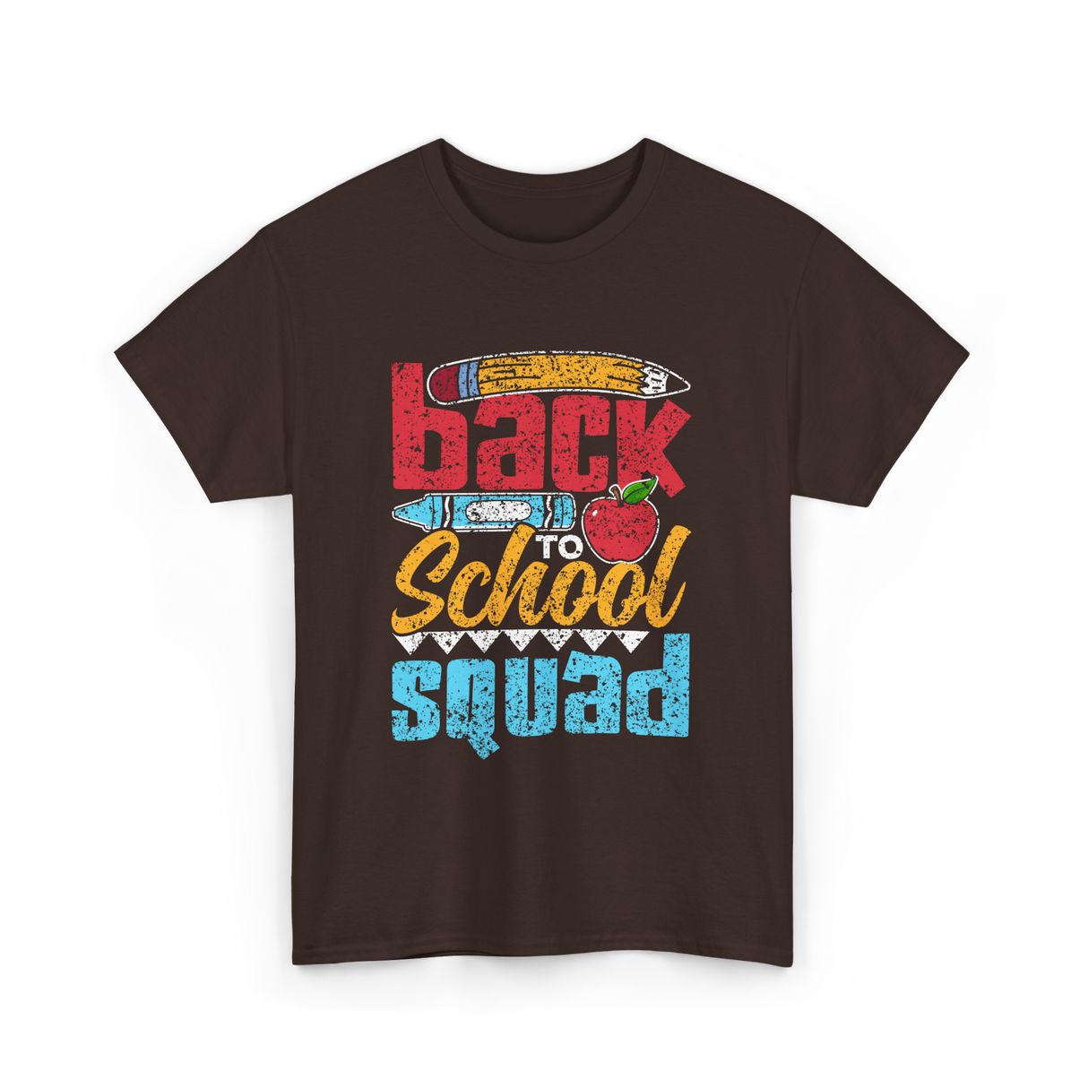 Back to School Squad Kids School T-Shirt - Dark Chocolate