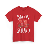 Bacon Squad Food Lover T-Shirt - Red