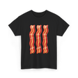 Bacon Strips Food Lover T-Shirt - Black