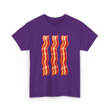 Bacon Strips Food Lover T-Shirt - Purple