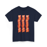 Bacon Strips Food Lover T-Shirt - Navy