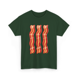 Bacon Strips Food Lover T-Shirt - Forest Green