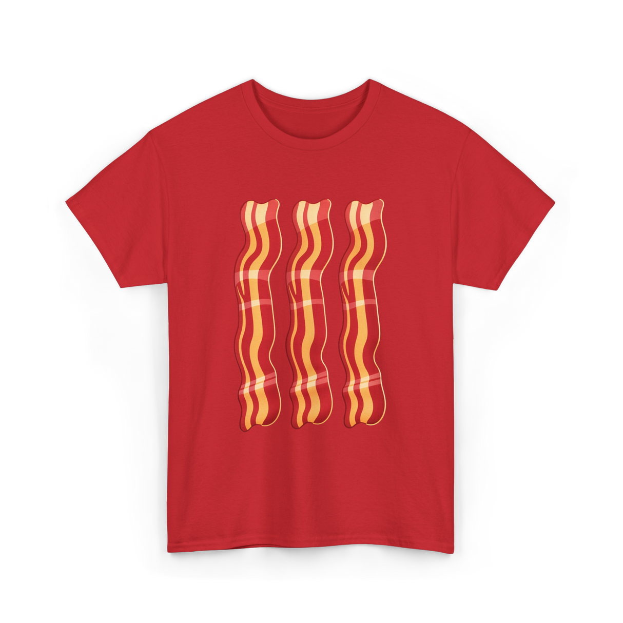 Bacon Strips Food Lover T-Shirt - Red