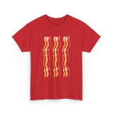 Bacon Strips Food Lover T-Shirt - Red