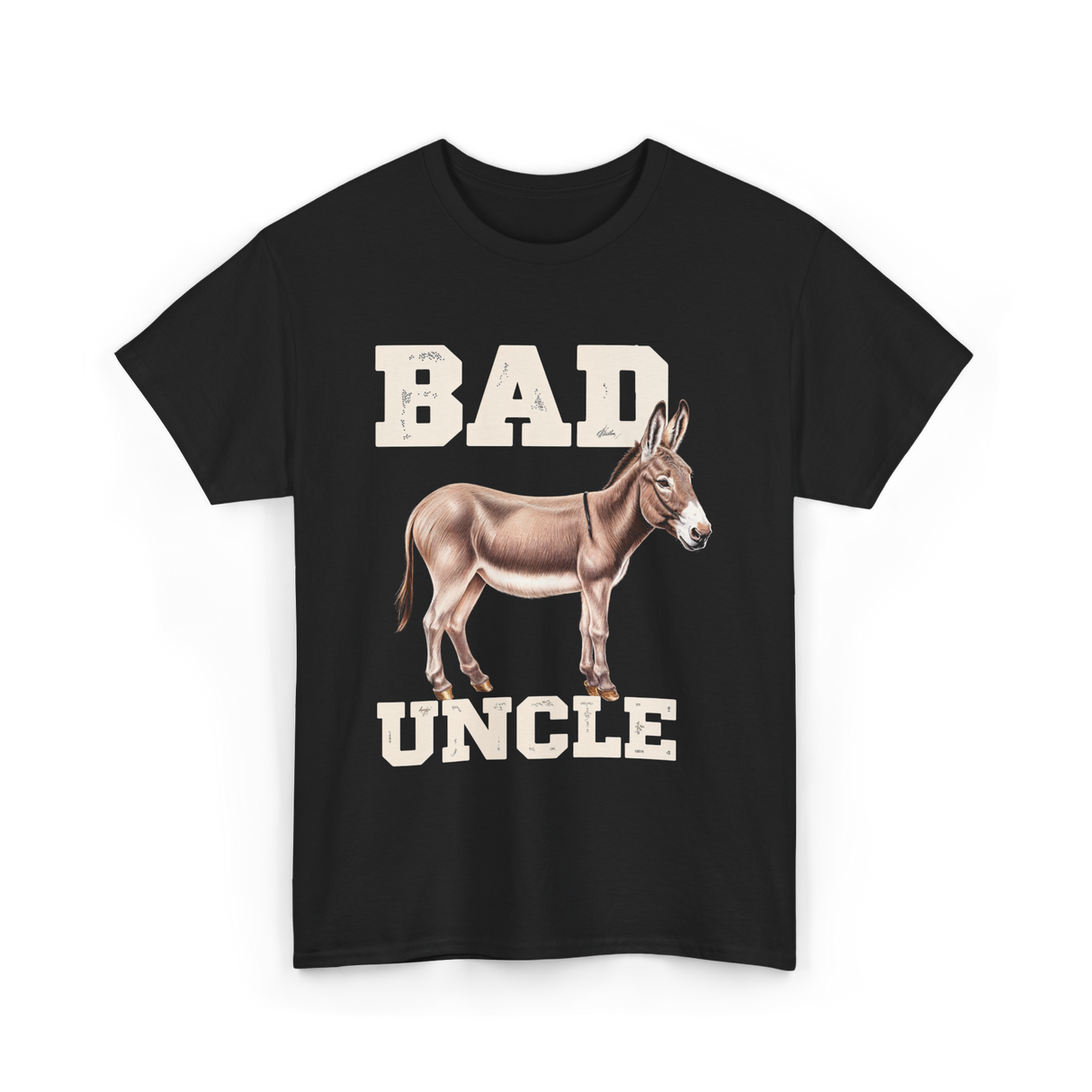 Bad Uncle Donkey Humor T-Shirt - Black