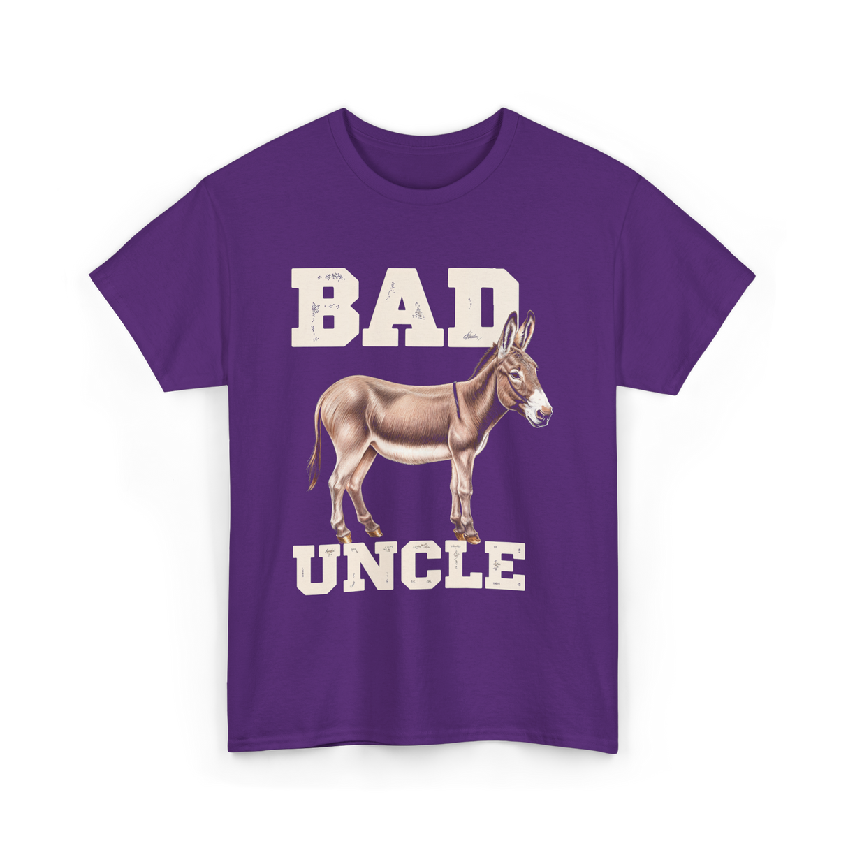 Bad Uncle Donkey Humor T-Shirt - Purple