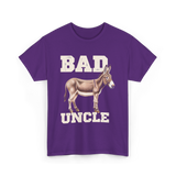 Bad Uncle Donkey Humor T-Shirt - Purple