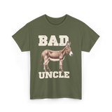 Bad Uncle Donkey Humor T-Shirt - Military Green