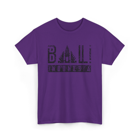 Bali Indonesia Summer Waves Vacation T-Shirt - Purple