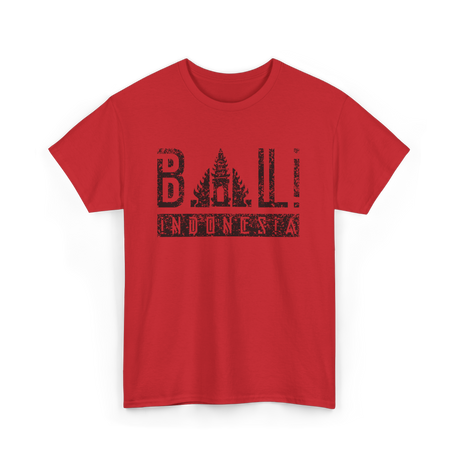 Bali Indonesia Summer Waves Vacation T-Shirt - Red