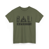 Bali Indonesia Summer Waves Vacation T-Shirt - Military Green