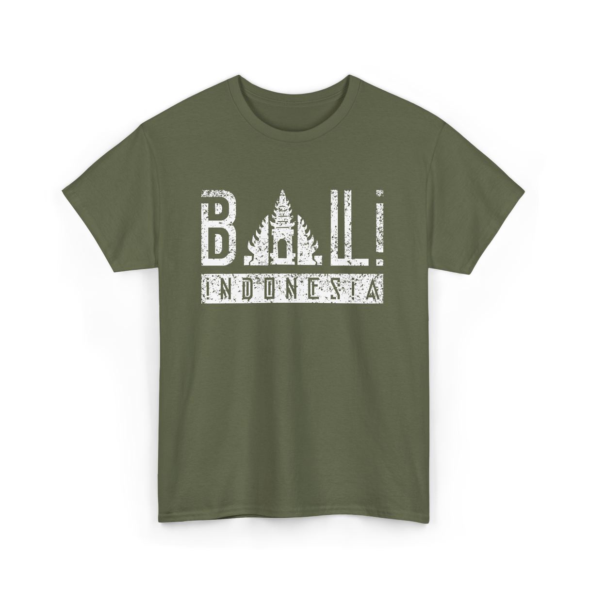 Bali Indonesia Travel Adventure T-Shirt - Military Green