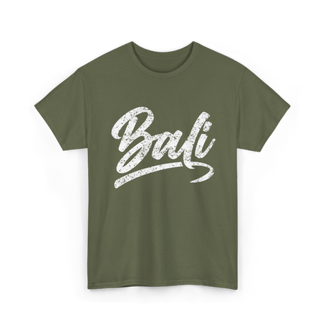 Bali Tropical Travel T-Shirt - Military Green