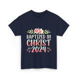 Baptized In Christ 2024 Faith T-Shirt - Navy