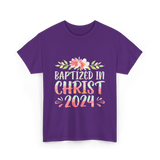 Baptized In Christ 2024 Faith T-Shirt - Purple